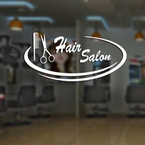 Hair Salon Wall Decal Vinyl Sticker Beauty Barber Shop Barber Decor