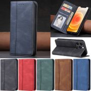 Luxury Casing For iPhone 13 Pro Max 12 Pro Max 11 Pro Max 13 mini 12 mini Retro Design Wallet Soft PU Leather Card Slots Flip Magnetic Lock Protect Skin Moblie Stand Phone Cover