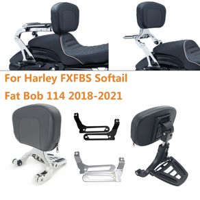 Motorcycle Fixed Mount&Multi Purpose Driver Passenger Backrest For Harley FXFBS Softail Fat Bob 114 2018-2021