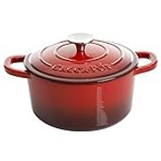 Crock-Pot Artisan Round Enameled Cast Iron Dutch Oven, 3-Quart, Gradient Red