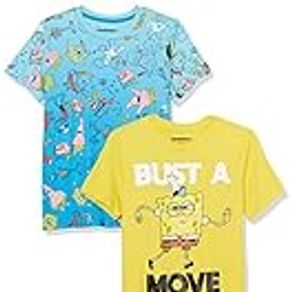 SpongeBob SquarePants Boys 2-Pack T-Shirt Bundle-Nickelodeon