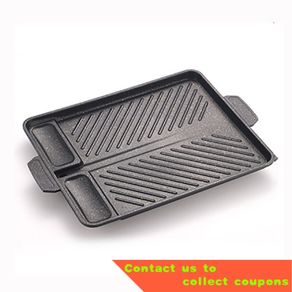 3 Shape 32cm Korean Maifan Stone Grill Pan Non-stick Portable Household  Outdoor BBQ Plate Smokeless Aluminum Tray Hot New