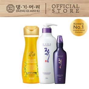 Daeng Gi Meo Ri  Yellow Blossom Shampoo + Vitalizing Treatment + Vitalizing Scalp Pack for Hair-loss