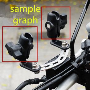 6cm Aluminum Ball Double Socket Arm Extension Arm Head Moto Mount for Gopro Garmin GPS Smartphone Motorcycle