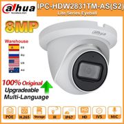 Dahua Original 8MP 4K HD IP Camera IPC-HDW2831TM-AS-S2 IPC PoE IR 30m WDR IP67 H.265 Mic IVS Network Camera CCTV Security Camara