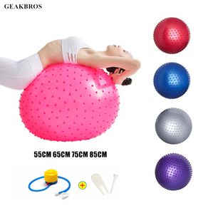 75CM 85CM Message Point Yoga Balls Fitness Gym Balance Fitball Exercise Pilates Workout Barbed Massage Ball with Free Air Pump
