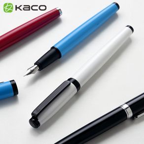 KACO COBBLE Metal Fountain Pen Business Office Gift 0.5mm Writing Ink Pens with Box Student Practise Calligraph Pen Stationery