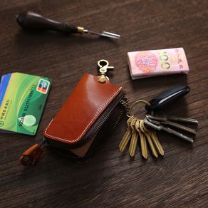 Multifunctional Key Case, Leather Car Key Holder Retro