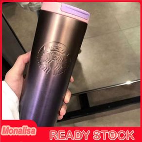 Starbucks 473ml/16oz Gradient Blue Double-Lid Stainless Steel