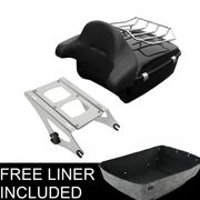 Motorcycle King Pack Trunk Rack Backrest For Harley Tour Pak Touring Road King Street Glide Road Glide 2014-2020