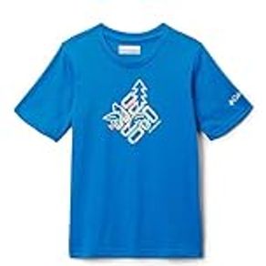 Columbia Youth Boys La Poudre Pass Short Sleeve Tee, Bright Indigo/Camptastic, X-Small