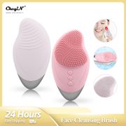 CkeyiN Ultrasonic Vibration Face Cleansing Brush Electric Facial Deep Cleaner Exfoliator Massager Beauty Skin Care Washing Brush