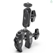 Ulanzi R094 Multi-functional Super Clamp Ball Mount Clamp Dual 360° Rotatable Ballhead Aluminum Alloy with 1/4 Inch Screw 3/8 Inch Thread 1.5kg Load Bearing[19][New Arrival]