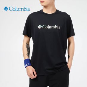 Columbia men's new printed T-shirt casual crew neck AE0543011
