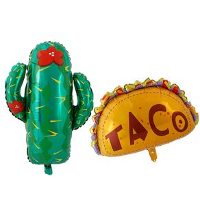 Mexican Party Balloons Decorations Supplies  Party TACO BOUT LOVE Party Fiesta Cactus Helium Foil Balloons TacoTwosday