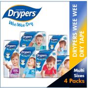 Drypers Wee Wee Dry NB, S, M, L, XL, XXL - Baby Diaper Drypers Wee Wee Dry Diapers Tape