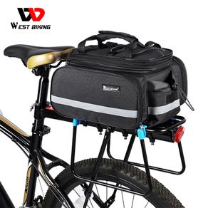 Bike Bicycle Double Side Rear Rack Tail Seat Trunk Bag Pannier Bag