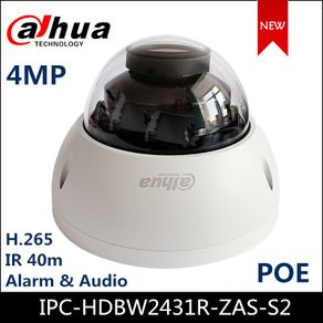 Dahua IP camera IPC-HDBW2431R-ZAS-S2 4MP WDR IR Dome Network Camera support POE starlight Upgraded version of IPC-HDBW2431R-ZAS