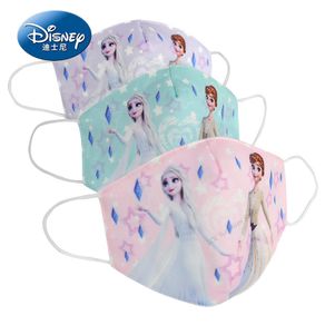 Disney Face Mask Girl Frozen Kids Reusable Breathe Children Mask Cotton Protective PM2.5 Anti Dust Saves Masks Box Storage