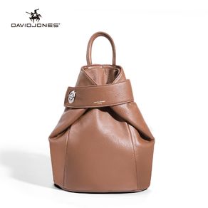 David Jones - Women's Round Crossbody Bag - Small PU Leather Rigid