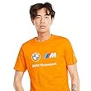 PUMA Men's Standard BMW MMS Essentials Logo Tee, Vibrant Orange, Vibrant Orange