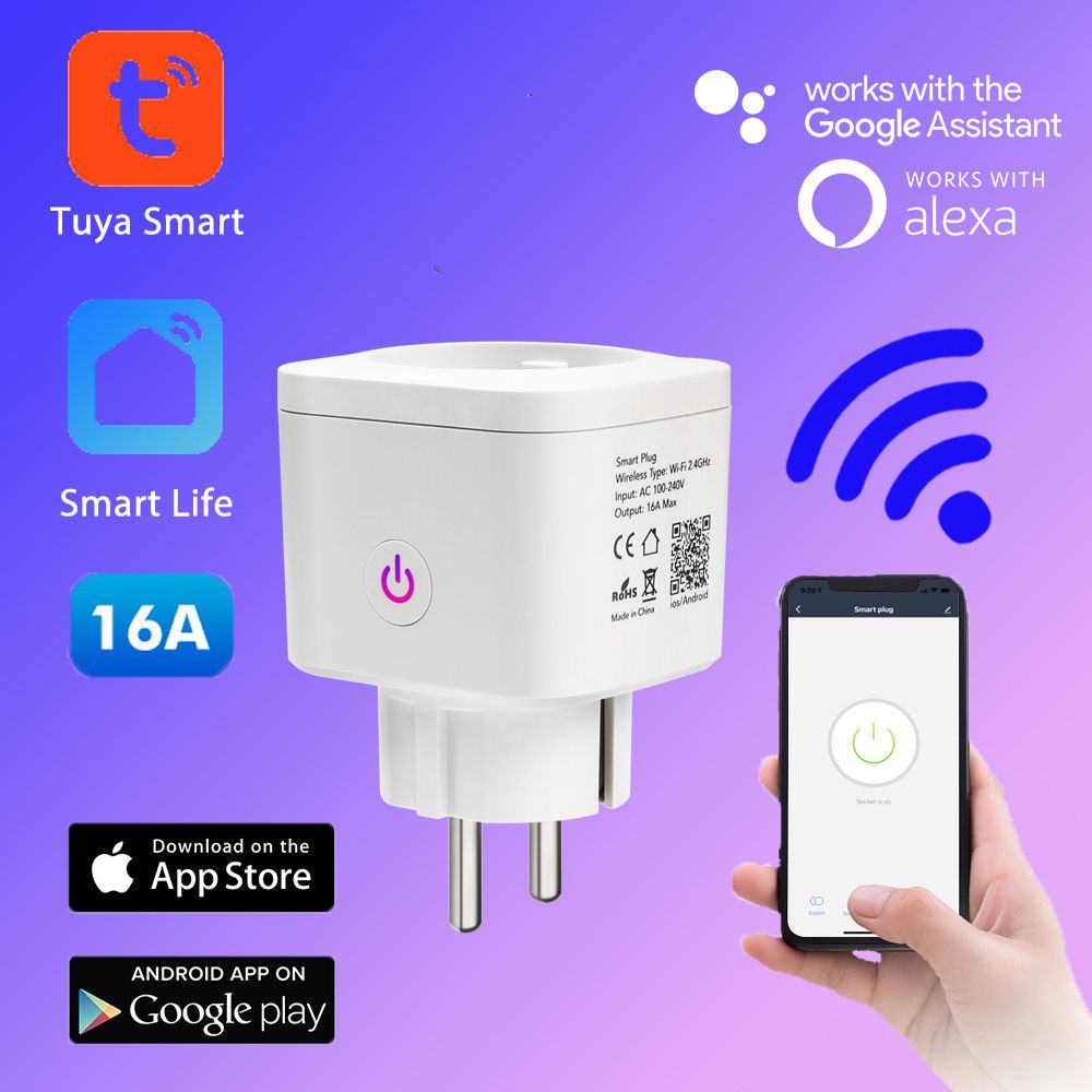 Outdoor Smart Plug Waterproof 2.4ghz Wifi 2 Outlet Switch For Tuya 15a Us  Plug Ac110240v