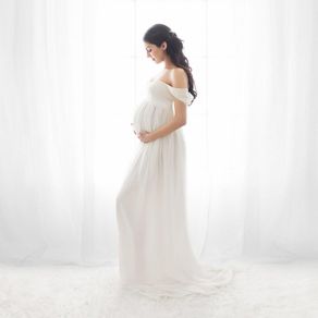 Maternity Dresses For Photo Shoot Chiffon Pregnancy Dress Photography Props Maxi Gown Dresses For Pregnant Women Clothes