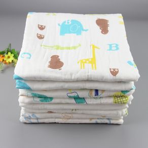 Quaslover 110*120CM Muslin 100% Cotton Baby Blanket Baby Swaddles Blankets Newborn Bath Gauze Infant Wrap Sleepsack Stroller Cover Mat
