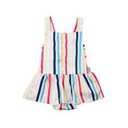 0-24M Cute Newborn Cotton Rainbow Striped Romper Toddler Baby Boy Girls Summer Button Jumpsuit Playsuit Outfits Sunsuit Clothes