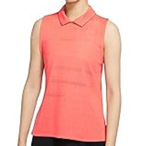 Nike Womens Polo Shirt Blend Ace Sleeveless Golf Polo (X-Small, Coral)