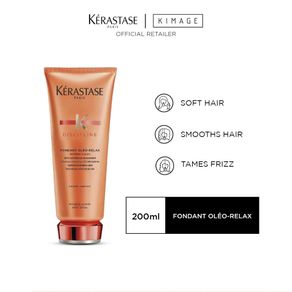 Kerastase Fondant Oleo Relax Conditioner for Frizzy Hair to tame frizz for soft smooth hair Kerastase discipline