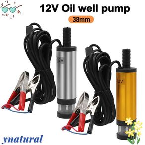 YNATURAL Electric Car Oil Pump 38mm 51mm Water Submersible Aluminum Alloy Shell 12V 24V