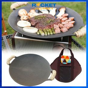 Smokeless Barbecue Frying Grill Pan Non-Stick Grill Korean BBQ Tray BBQ  Plate Round Square Rectangle Black Plate Outdoor Picnic