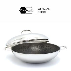 TEFAL A69698 NOVEL HARD ANODIZED INDUCTION CHINESE WOK 36CM WITH