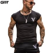 2019 Gym Shirt Sport Shirt Men Fitness Running Shirt Slim Fit Short Sleeve Training T Shirt Male Rashgard Sportswear Tshirt