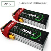 GTFDR 4S 14.8V 5200mah 100C-200C Lipo Battery 4S  XT60 T Deans XT90 EC5 For FPV Drone Airplane Car Racing Truck Boat RC Parts