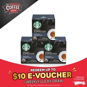 (Bundle of 3) Starbucks Espresso Roast by Nescafe Dolce Gusto Coffee Capsules / Coffee Pods  12 Servings [Expiry Aug 2022]
