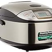 ZOJIRUSHI Rice Cooker, 1.0L (NS-TSQ10) Stainless Steel Brown