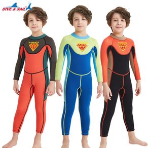 Kids Diving Suit Neoprenes Wetsuit Children For Keep Warm One-piece UV Protection Swimwear