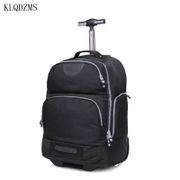 KLQDZMS 18inch Men Women Business Travel Trolley Bags travel Backpacks with wheels trolley suitcase Nylon rolling luggage