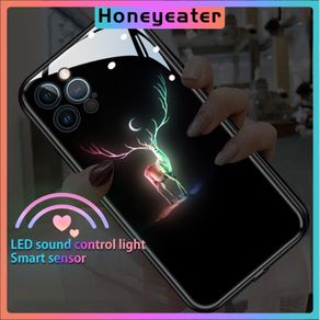 Honeyeater Free Gift Protective Cover Phone Case for IPhone 12 11 Pro Max X XS Seven Colors LED Flash of Light Casing