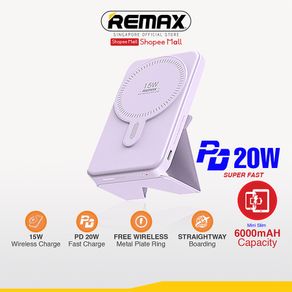[Remax Energy] RPP-578 Usion Pro PD20W 6000mAH Super Adsorption 15W Magnetic Wireless  Fast Charging Power Banks