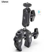 Ulanzi R094 Multi-functional Super Clamp Ball Mount Clamp Dual 360° Rotatable Ballhead Aluminum Alloy with 1/4 Inch Screw 3/8 Inch Thread 1.5kg Load Bearing