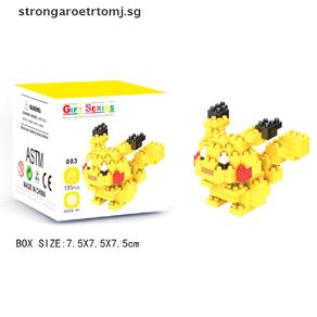 Strongaroetrtomj 1Pc Pokemon Small Building Blocks Toy Pikachu Eevee Squirtle Figure Model Doll .
