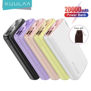 KUULAA Power Bank 26800mAh Portable Charging Powerbank Mobile Phone External Battery Charger Macarons Colorful  Youg Powerbank 20000 mAh for Xiaomi Mi