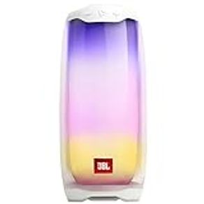 JBL Pulse 4 Portable Bluetooth Speaker with Light Show, IPX7 Waterproof, 12 Hours Playtime - White