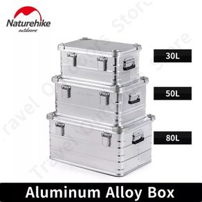Naturehike Outdoor Aluminum Alloy Storage Box 30-80L Camping Travel Debris Box Large Capacity Picnic Equipment Storage Bag