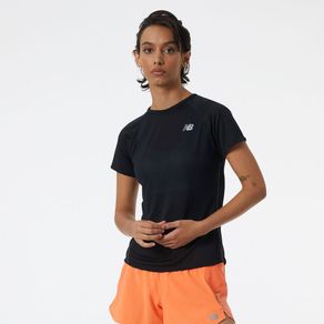New Balance Womens Impact Run Short Sleeve - Black