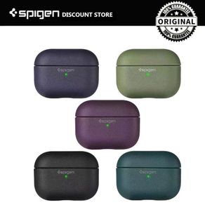 Spigen Leather ARMOR Series Case for Apple AirPods 1/2 / AirPods Pro / AirPods 3 / AirPods Pro 2 Durable Protective Soft-Touch Silicone with Detachable Carabiner | Authentic Original