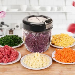 Manual Food Chopper for Vegetable Fruits Nuts Onions Hand Pull Mincer  Blender